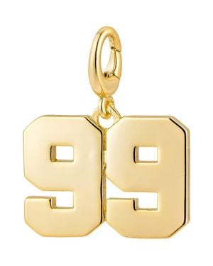 The Drip Bros Drip Digits Number Pendant Charm - Metallic