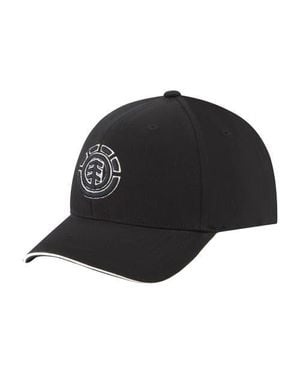Element Stretch Fit 6-Panel Cap With Curved Visor - Black