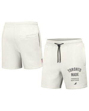 Staple Nba X Toronto Raptors Heavyweight Fleece Shorts - White