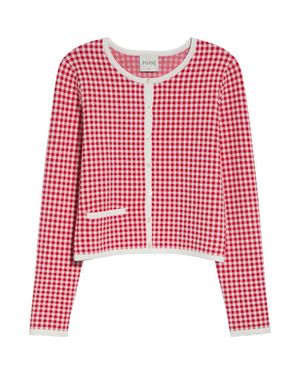 Posse Micah Gingham Cardigan - Red