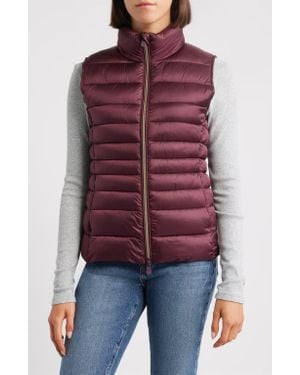 Save The Duck Lynn Quilted Puffer Vest - Red