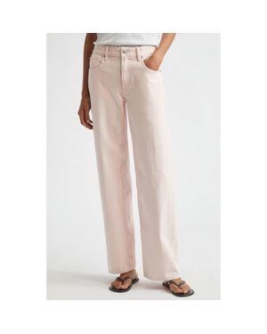 Helmut Lang Wide Leg Organic Cotton Jeans - Pink