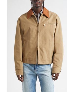 Versace Cotton Canvas Jacket - Brown
