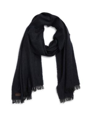 Canali Textured Cashmere Scarf - Blue