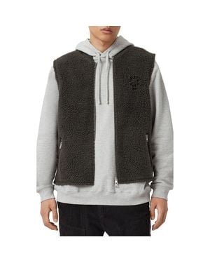 AllSaints Otis Fleece Vest - Black