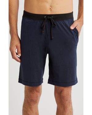 Daniel Buchler Peruvian Pima Cotton Lounge Shorts - Blue
