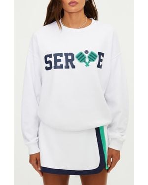 Beach Riot Devyn Oversize Cotton Sweatshirt - Gray