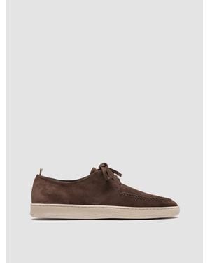 Officine Creative Herbie 012 Suede Derby Shoes - Brown