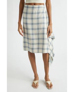 Coperni Check Zero Waste Asymmetric Skirt - White