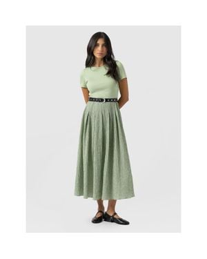 Saint + Sofia Renee Contrast Dress - Green