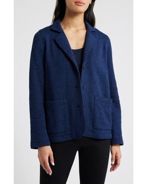 Eileen Fisher Organic Cotton Blazer - Blue