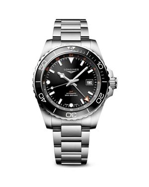 Longines Hydroconquest Gmt Automatic Bracelet Watch, 43Mm - Black