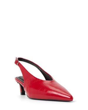 ALDO Monett Slingback Pointed Toe Kitten Heel Pump - Red