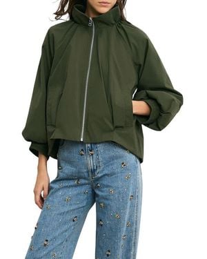 Veronica Beard Circe Faille Bubble Jacket - Green