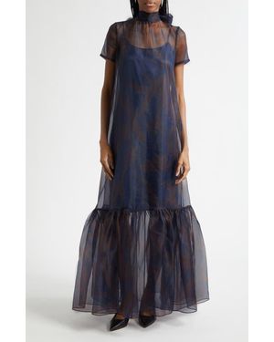 STAUD Calluna Organza Gown - Blue