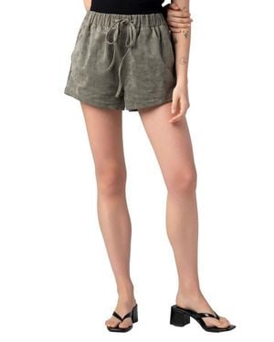 Blank NYC Faux Suede Drawstring Shorts - Black