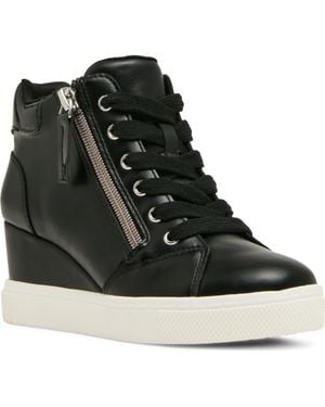Steve Madden Kids' Jatomic Wedge High Top Sneaker - Black