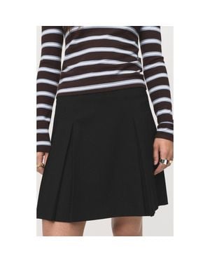 Mango Pleated Miniskirt - Black