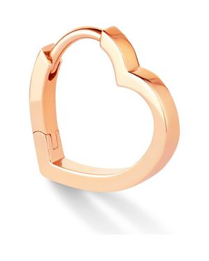 Repossi Antifer Single Heart Hoop Earring - White