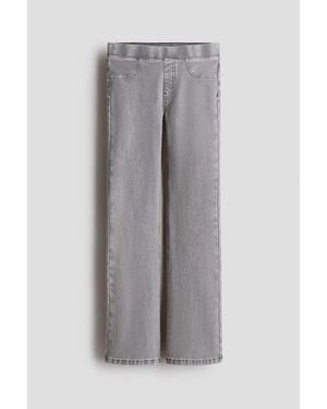 H&M Denim-Look Flared Jeggings - Gray