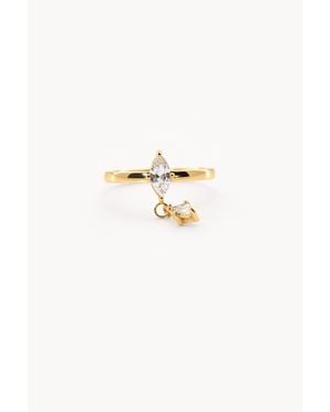 Meideya Marquise Charm Ring - Metallic