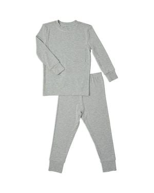 Everly Grey Emerson Fitted Long Sleeve 2-Piece Pajamas - Gray