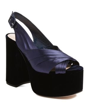 Miu Miu Slingback Platform Sandal - Blue