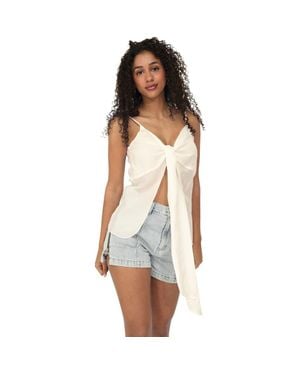 Belle & Bloom First Class Reversible Tie Top - White