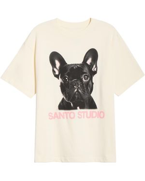 Saint Studio Peace Drappo Graphic T-Shirt - Black