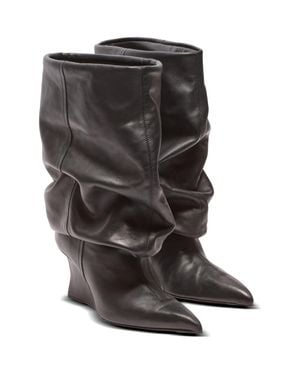 Balmain Wedge Ankle Boots - Black