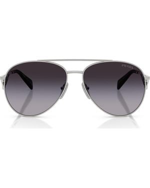 Prada 58Mm Pilot Sunglasses - Brown