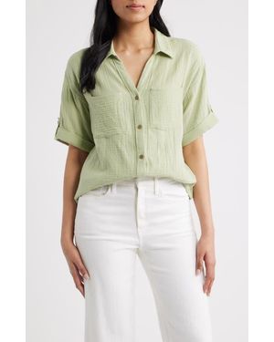 Beach Lunch Lounge River Gauze Shirt - Green