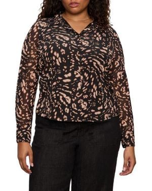 Sanctuary Fitted Mesh Button-Up Shirt - Black