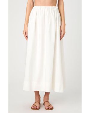 French Connection Nomi Cotton Maxi Skirt - White