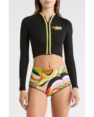 Rip Curl X Farm Rio G-Bomb 1.5Mm Crop Swim Jacket - Black