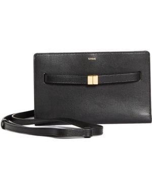 TOTEME Belted Leather Crossbody Bag - Black