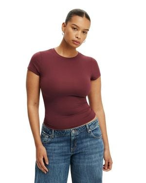 Cotton On Hold Me Short Sleeve Crew Neck - Red