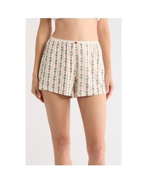 Kilo Brava Print Pajama Shorts - Natural