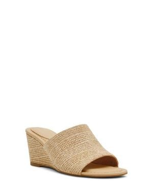 Anne Klein Charisma Wedge Slide Sandal - Natural
