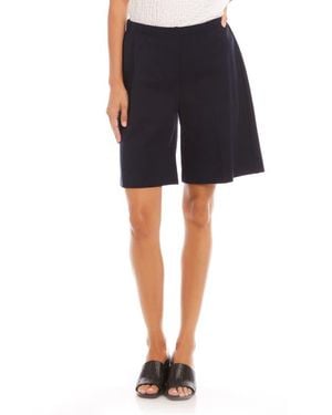 Karen Kane High Waist Stretch Twill Shorts - Black
