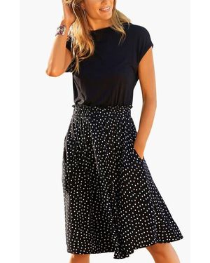 Lascana Polka Dot 2-In-1 Dress - Black