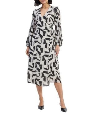 REISTOR Midi Wrap Dress - White