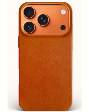 Bluebonnet The Minimalist Iphone 17 Pro Max Leather Magsafe Case - Orange