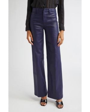 L'Agence Clayton High Waist Wide Leg Pants - Blue