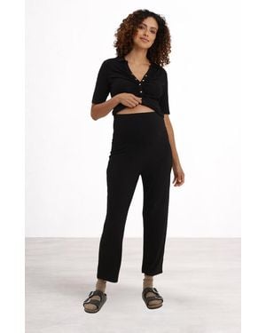 Nom Maternity Camilla Over-The-Belly Maternity Pants - Black