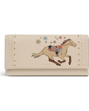 Radley Kentucky Derby Spring 2026 Large Flapover Wallet - Natural