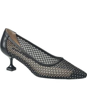 French Connection Elise Mesh And Stone Heel - Black