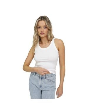 Belle & Bloom Last Time Ribbed Tank Top - White