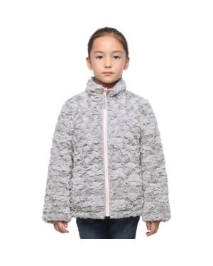 Rokka&Rolla Kids' Reversible Fleece Puffer Jacket - Gray