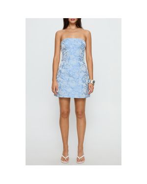 Princess Polly Cross Your Heart Brocade Strapless Party Dress - Blue